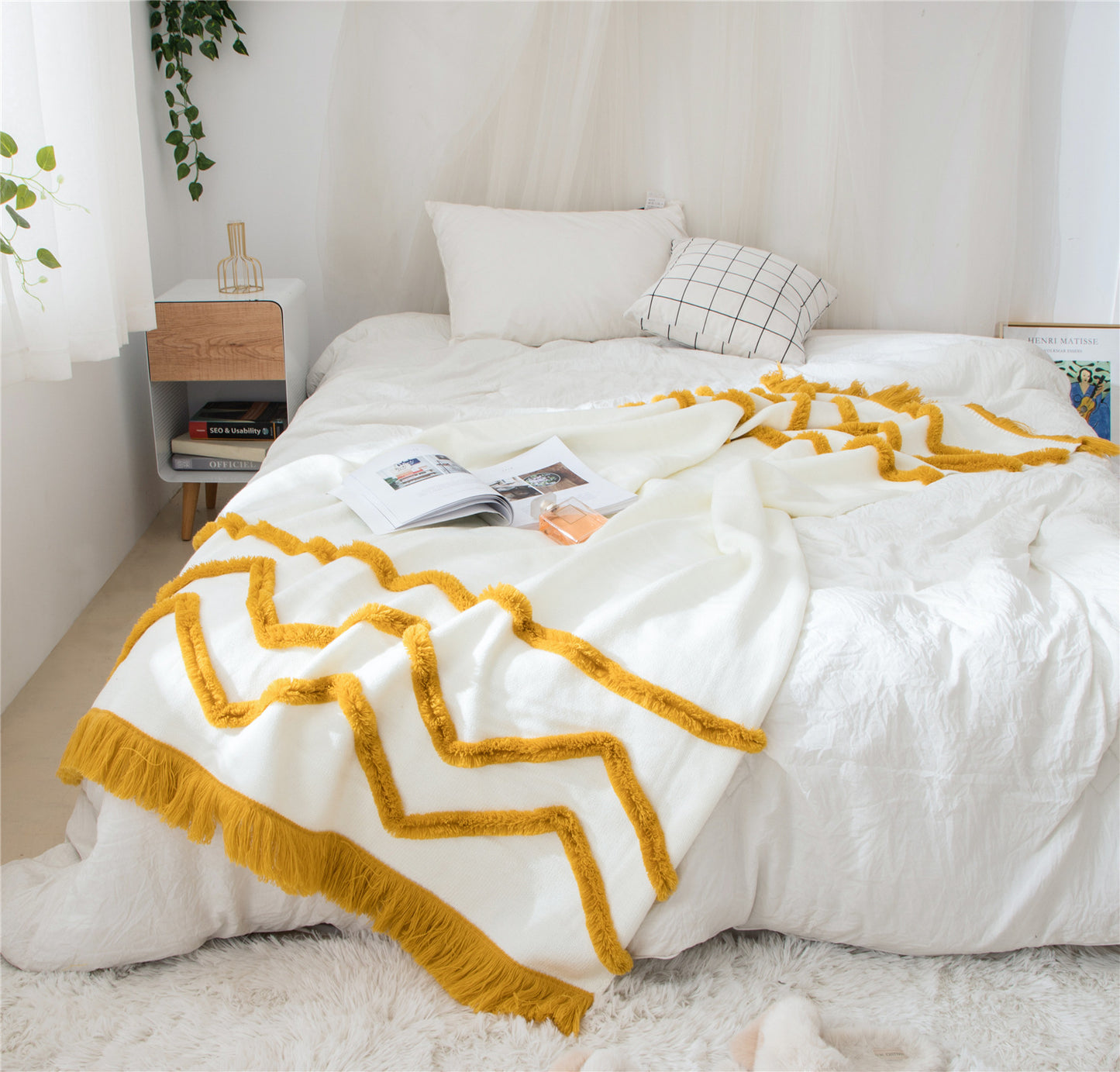 Sunset Tassel Throw