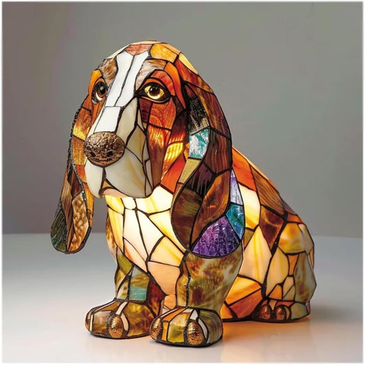 Resin Dog Lamp