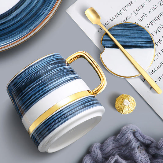 Azure Gold Mug Set