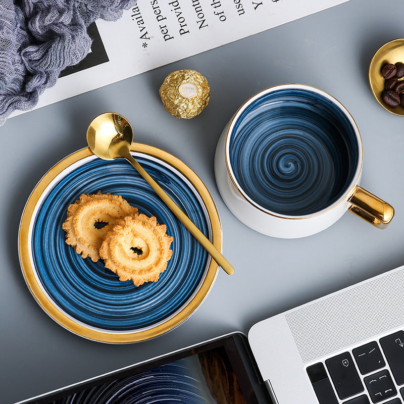 Azure Gold Mug Set