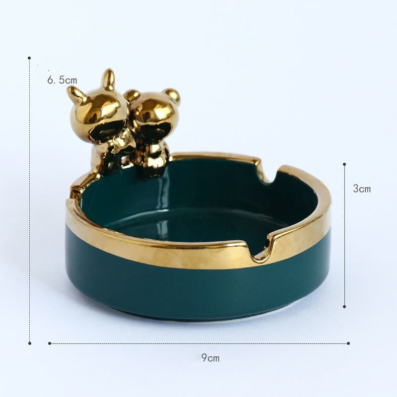 Emerald Gold Ashtray