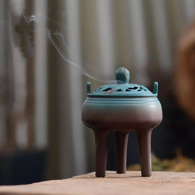 Antique Lotus Incense Burner