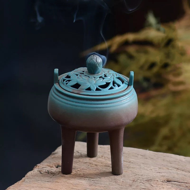 Antique Lotus Incense Burner