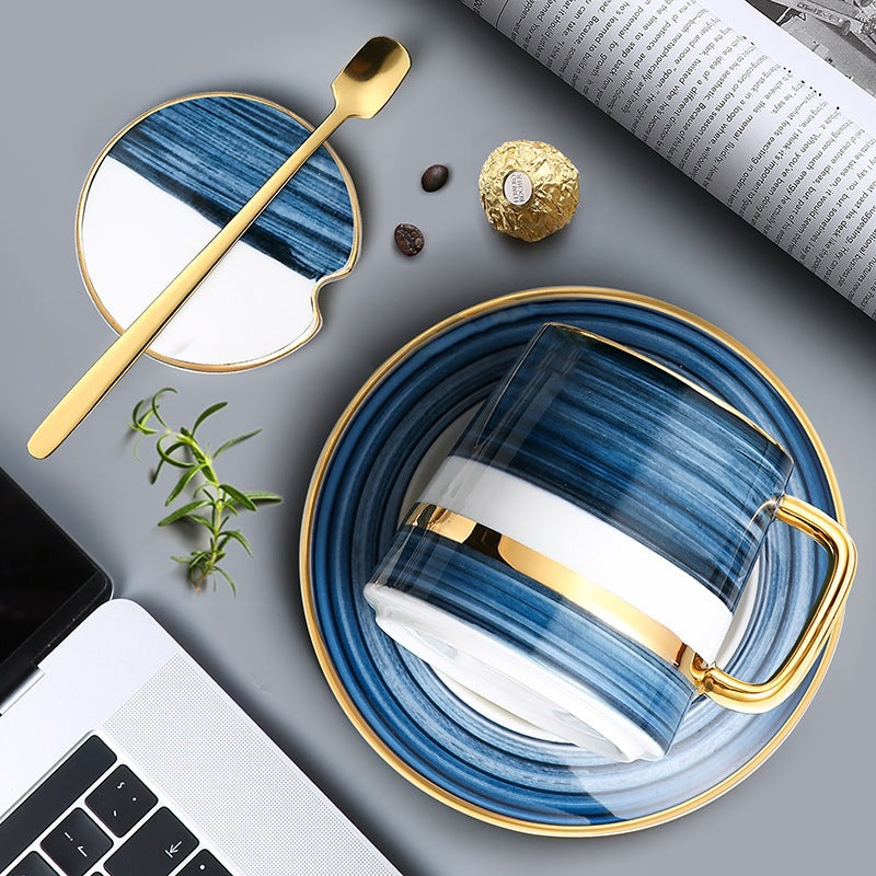 Azure Gold Mug Set