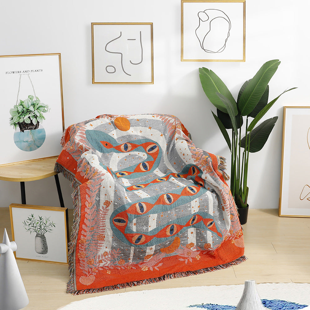 Boho Fringe Sofa Blanket