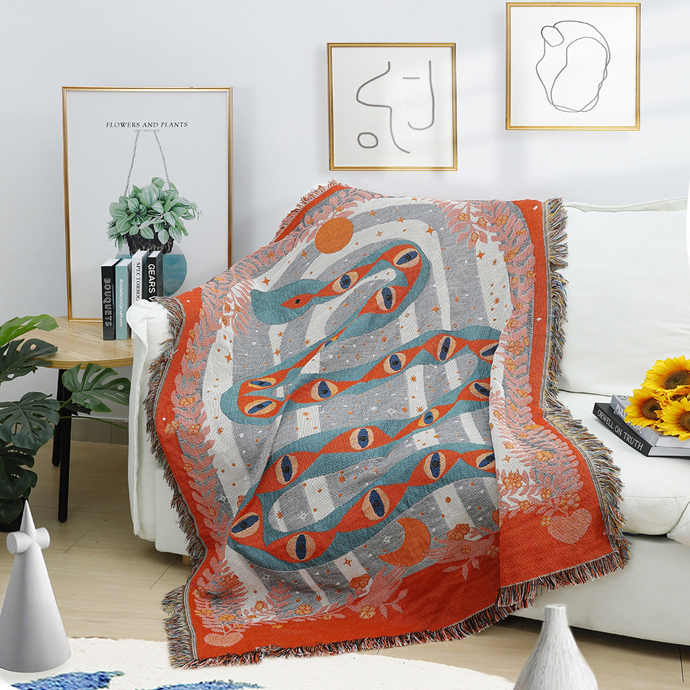 Boho Fringe Sofa Blanket