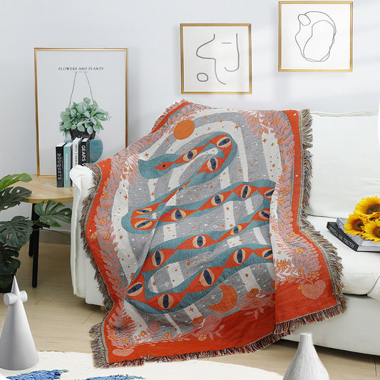 Boho Fringe Sofa Blanket