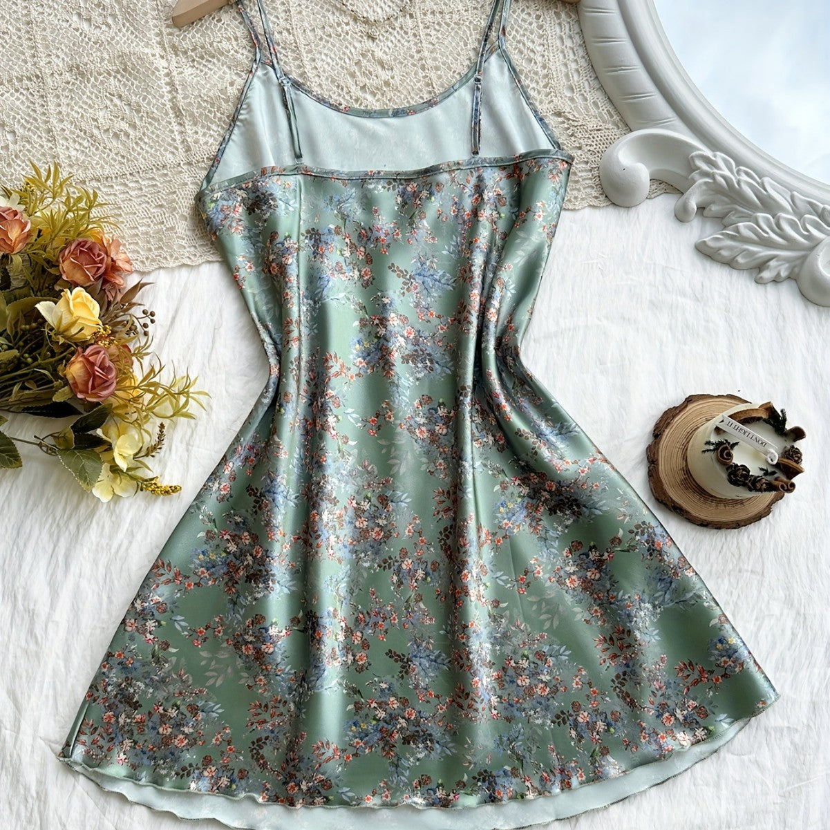 Floral Silky Slip