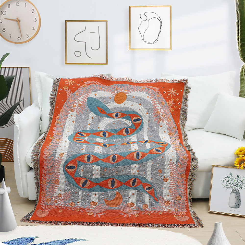 Boho Fringe Sofa Blanket